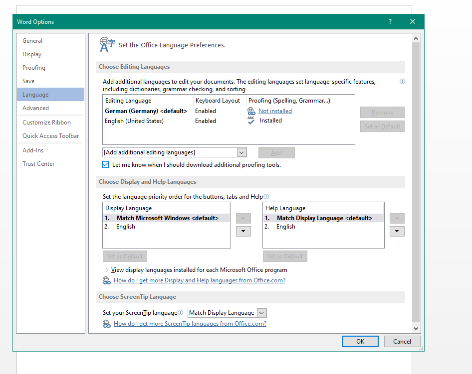 MS Word Spell Checker does not work in SDL Trados Studio