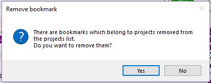 Remove bookmarks message