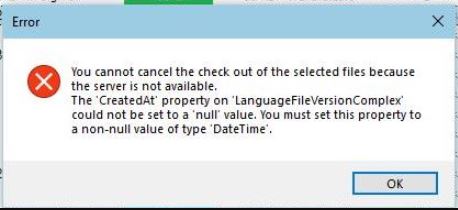 Error message in Trados Studio when attempting to Cancel Check Out a ...